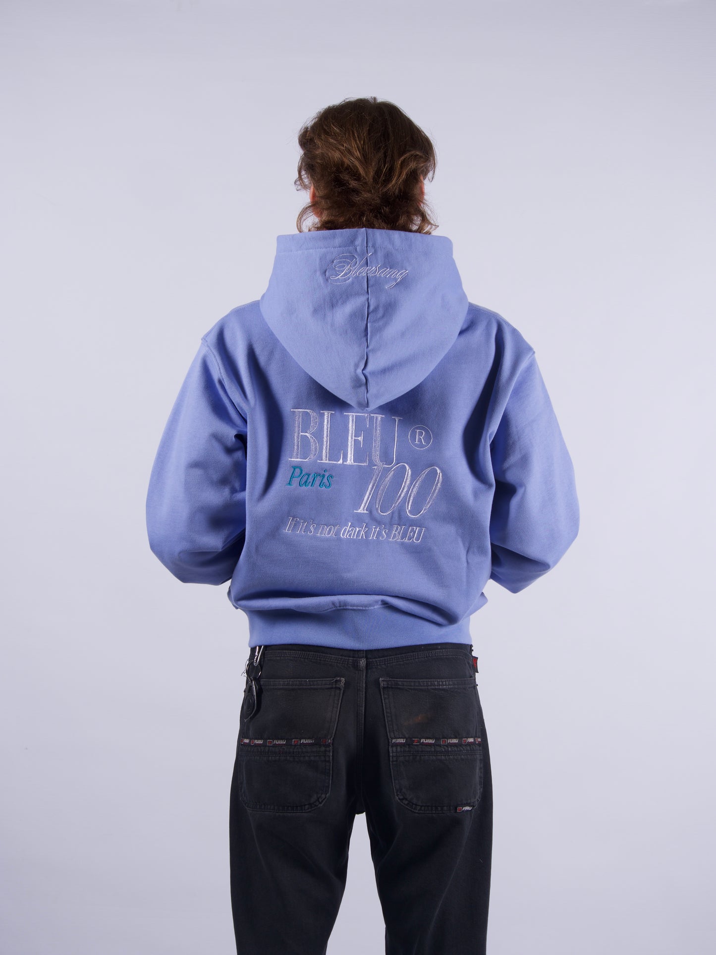 Not Dark Zip Up Hoodie – Bleu