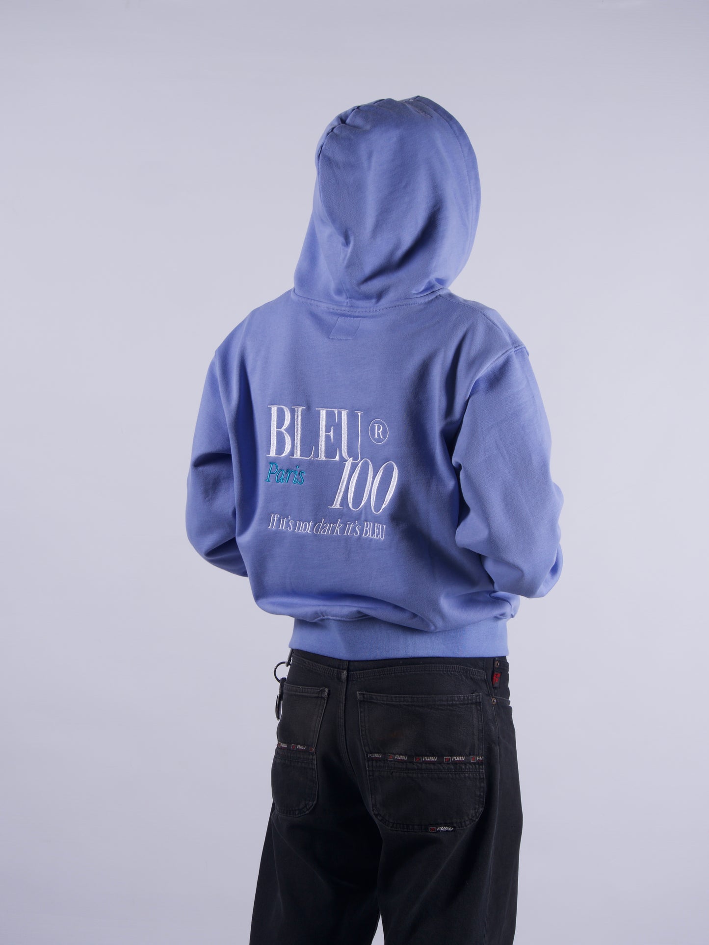 Not Dark Zip Up Hoodie – Bleu