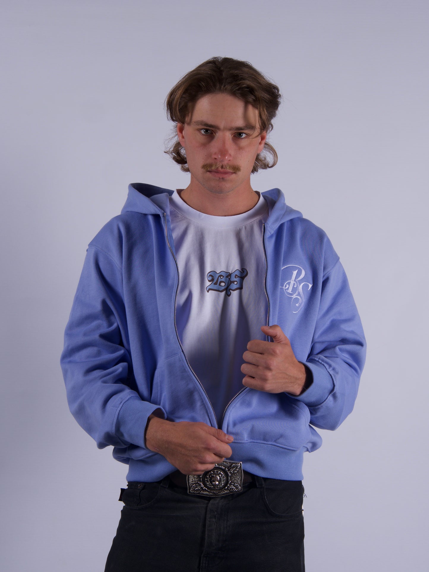 Not Dark Zip Up Hoodie – Bleu